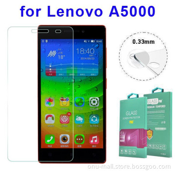 China Wholesale Price 0.33mm 2.5D Protective Tempered Glass Screen Protector for Lenovo A5000